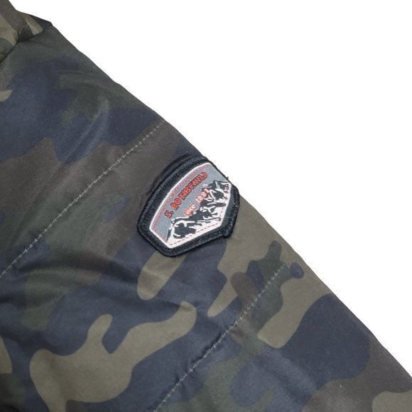 Rothschild Baby Boys Size 12M Green Camo Jacket w/ Faux Fur Hood - Picture 2 of 7